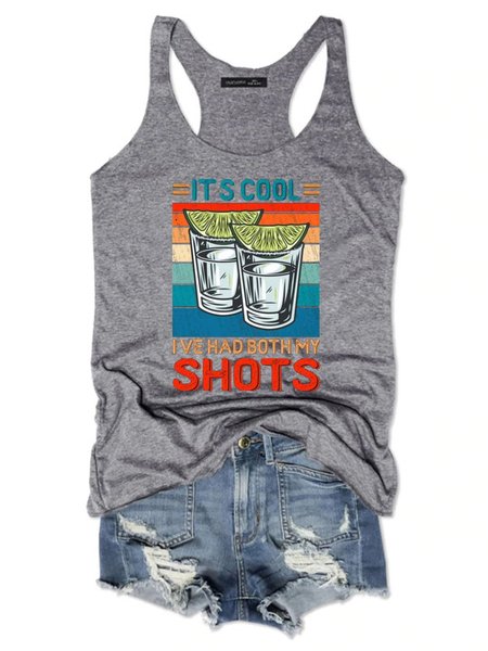 

I‘Ve Had Both My Shots Women's Sleeveless Shirt, Grey, Tank Tops