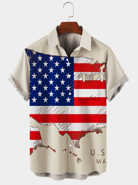 

Printed Casual Shirts & Tops, Khaki, Men's Floral shirt
