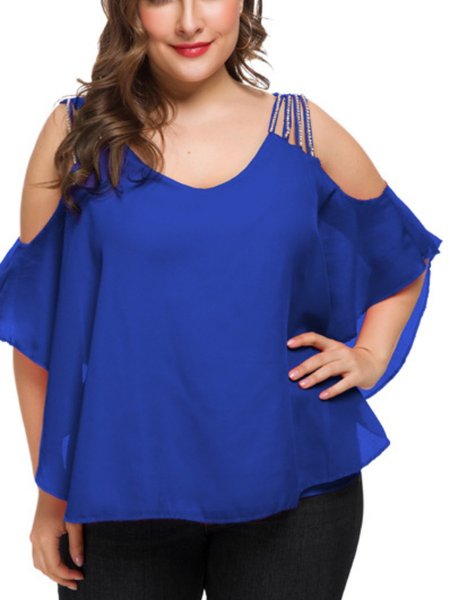 

casual short sleeve shirts & tops, Royal blue, T-Shirts