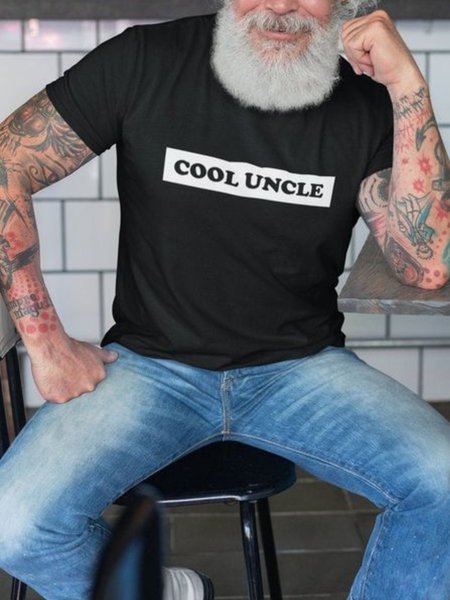 

Crew Neck Cotton-Blend Shirts & Tops, Black, T-shirt
