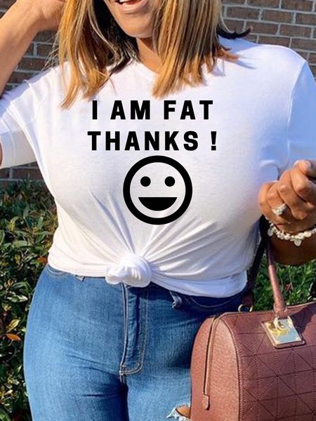 

Plus Size I Am Fat Thanks Shirts & Tops, White, Plus Size T-shirts