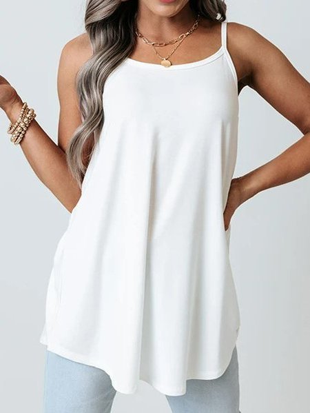 

Casuale senza maniche gilet, Bianco, Tank Top
