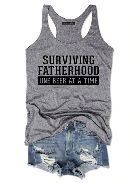 

Surviving Fatherhood Women's Sleeveless Shirt, Grey, Tank Tops
