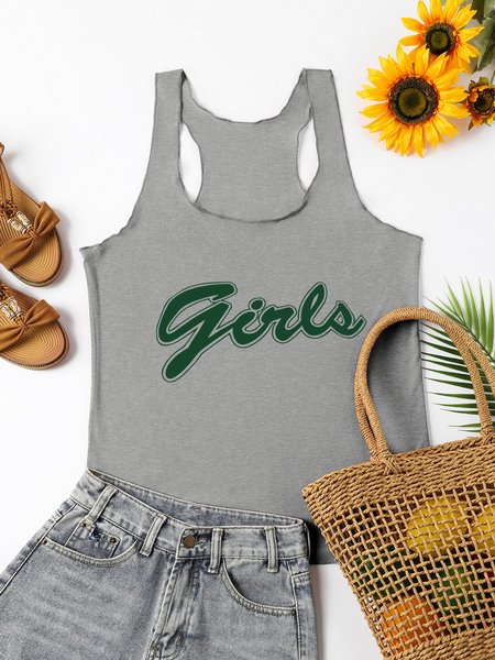 

Girls Women Tank, Gray, Tank Tops