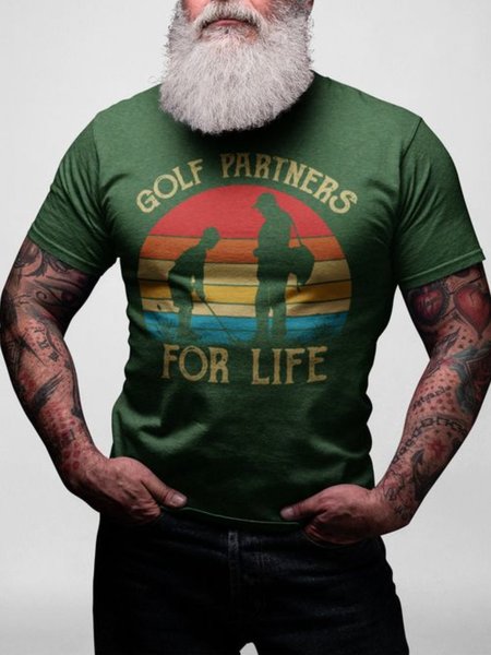 

Crew Neck Casual Shirts & Tops, Green, Men's t-shirts