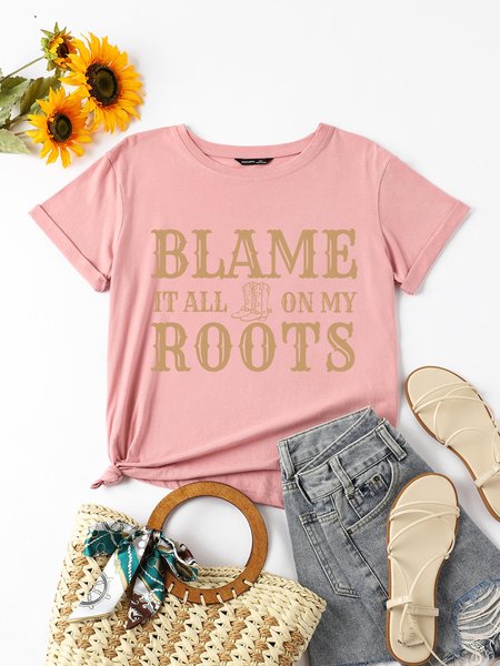 

Blame It All On My Roots Women T-Shirt, Brick red, T-shirts