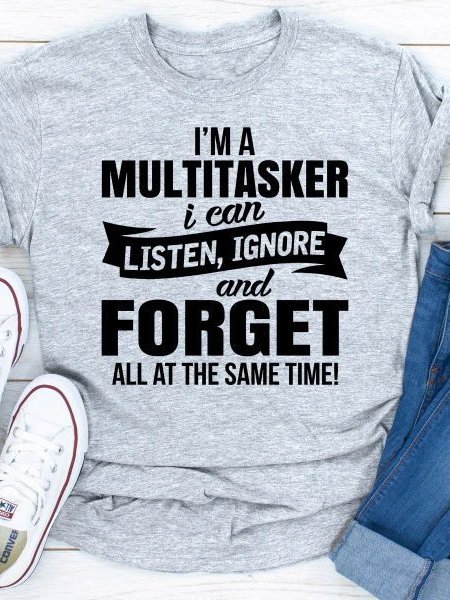

I'm A Multitasker Tee, Gray, T-shirts