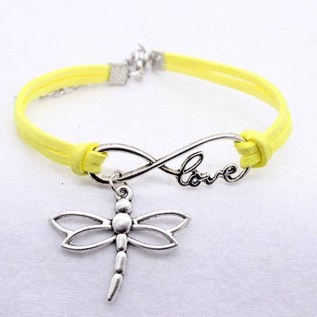 

Love dragonflies velvet rope bracelet, Yellow, Bracelets