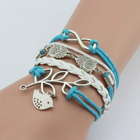 

The owl branches of eight multilayer retro bracelet, Color2, Bracelets
