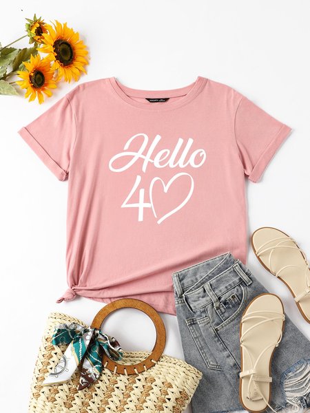 

Hello 40 Women T-Shirt, Brick red, T-shirts