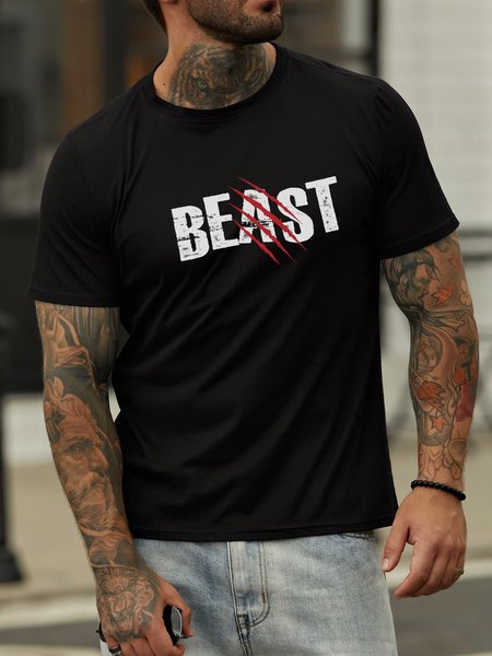 

Beast Men T-Shirt, Black, Tops