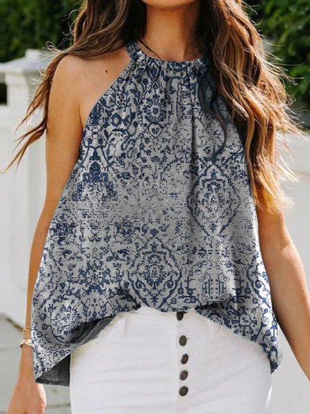 

Casual A-Line Tribal Shirts & Tops, Gray, Tops