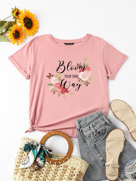 

Bloom Your Own Way Women T-Shirt, Brick red, T-shirts