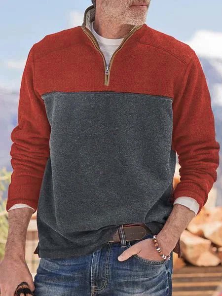 

Color-Block Casual Sweatshirt Pullover, Multicolor, Sweater