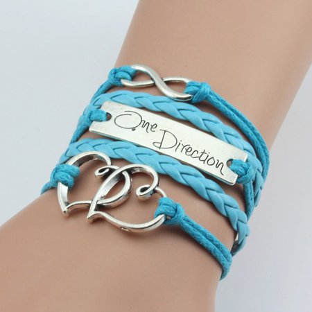 

One direction double heart bracelet, Blue, Bracelets