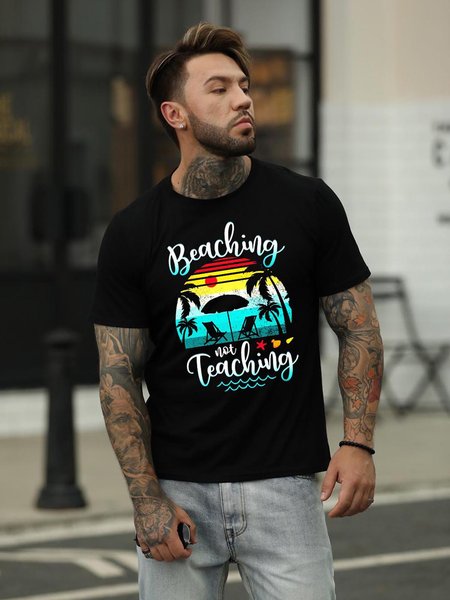 

Teacher Beaching Not Teaching Men's T-shirt, Black, T-shirts