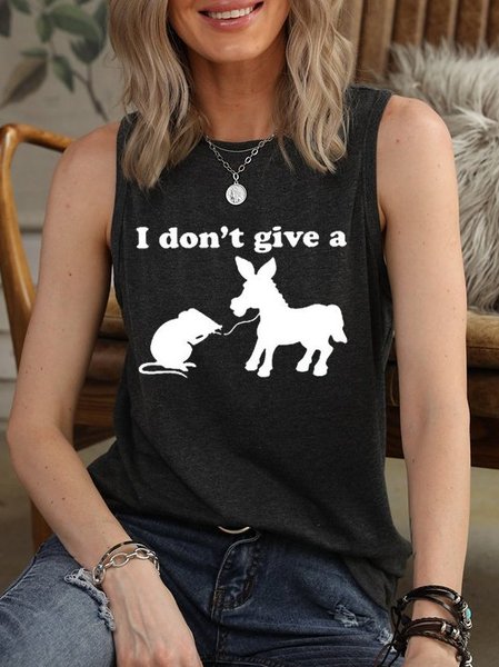 

I Don't Give A Rat's Ass Women Vests, Black, T-shirts