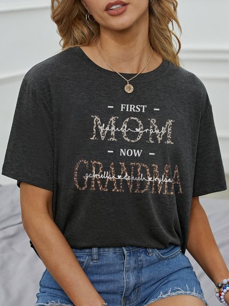 

First Mom Now Grandma Women T-Shirt, Black, T-shirts