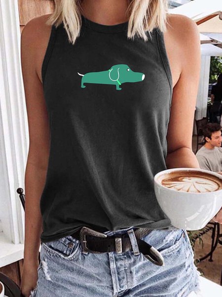 

Hot Dog Tank Top, Black, Tank Tops
