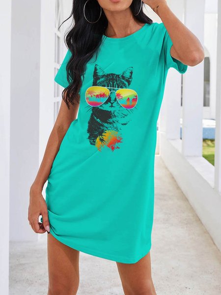 

Cat Breeze Graphic Dress, Turquoise, Dresses