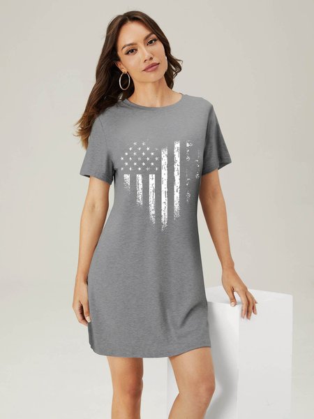 

America Flag Women Dresses, Light gray, Dresses