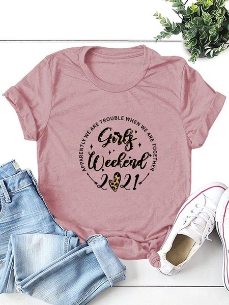 

Girls' Weekend 2021 Leopard Women T-Shirt, Brick red, T-shirts