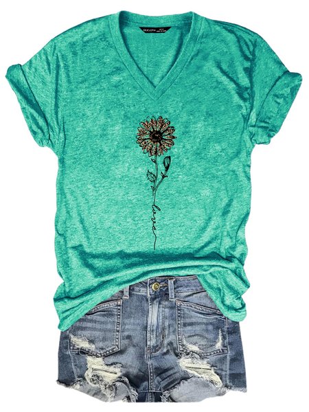 

Daisy Love Leopard Women T-Shirt, Grass green, T-shirts