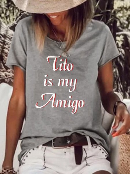 

Tito is my Amigo Tops, Gray, T-shirts