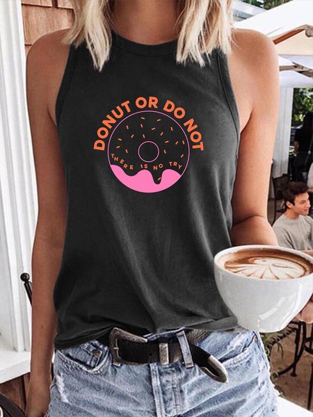 

Donut Or Do Not Tank Top, Black, Tank Tops