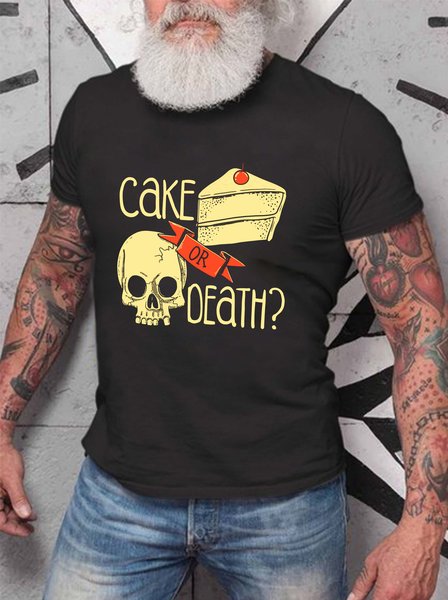 

Cake Or Death Men's T-shirt, Black, T-shirts