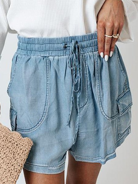 

Denim Shorts, Blue, Shorts