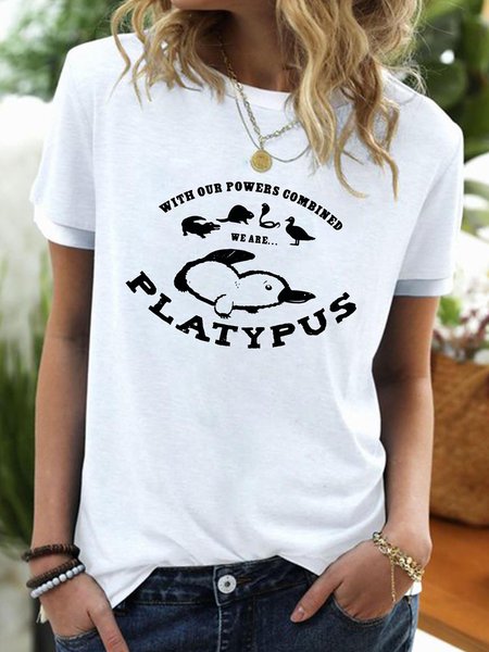 

Our Powers Combined Women's round neck T-shirt, White, T-shirts