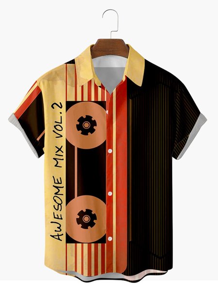 

Shirt Collar Vintage Shirts & Tops, Orange, Shirts ＆ Blouse