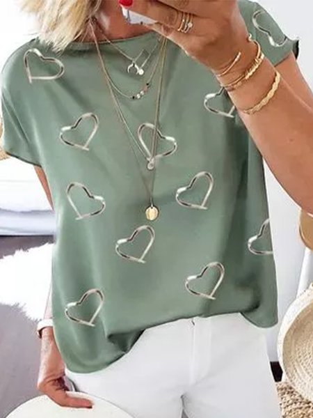 Camicie & Top Girocollo Misto Cotone, Blu, T-Shirts