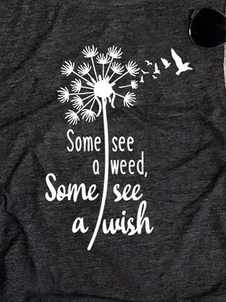 

Some see a weed some see a wish Cotton-Blend Sleeveless Tanks & Camis, Black, Tank Tops
