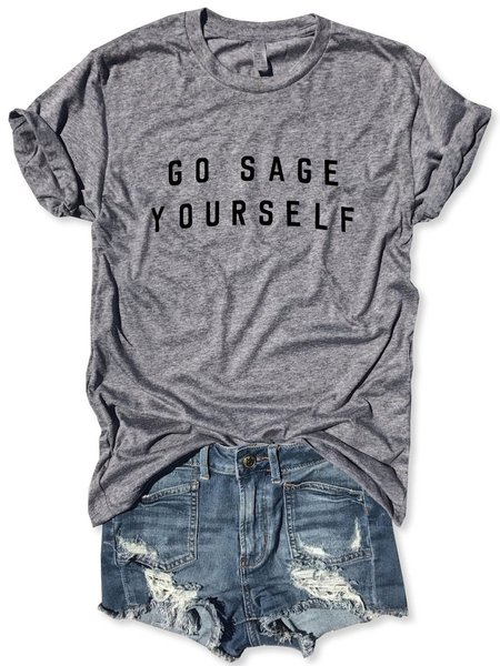 

Go Sage Yourself Tee, Gray, T-shirts