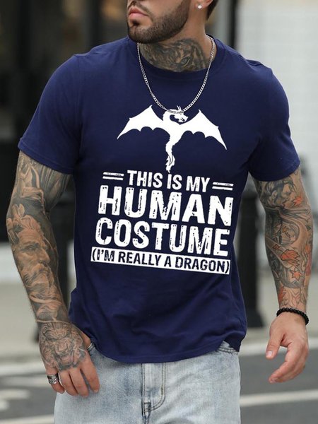 

This Is My Human Costume I'm Really A Dragon Men's T-shirt, Deep blue, T-shirts