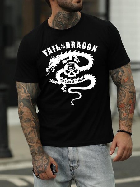 

Tail Of The Dragon Men's T-shirt, Black, T-shirts
