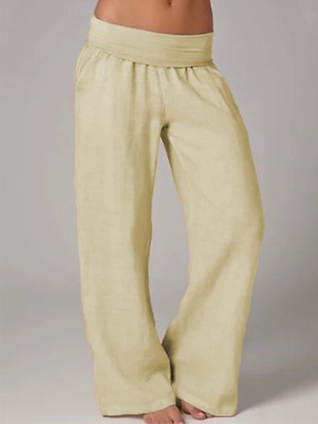 

Vintage Solido Casuale Yoga Pantaloni, Albicocca, Pants