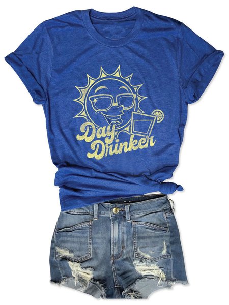 

Day Drinker Sun Tee, Blue, T-shirts