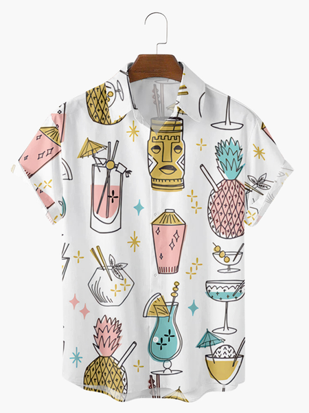 

Shirt Collar Printed Vintage Shirts & Tops, Color, Men's Floral shirt