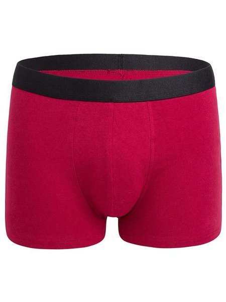 

Men's boxer briefs solid color underwear, Wine red, Underwear & Socks