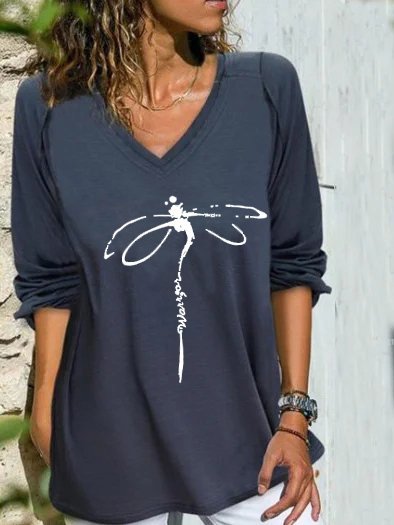 

Dritto Animale Casuale Misto Cotone Camicie & Top, Blu intenso, T-Shirts
