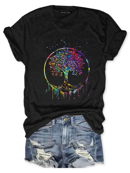 

Women's Tree of Life Classic Graphic Tee, Black, T-shirts