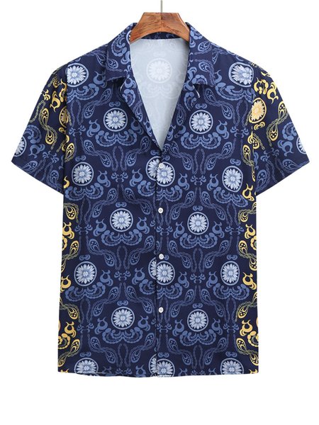 

Casual Shirts & Tops, As picture, Men's Floral shirt