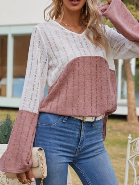 

Shift Long Sleeve Casual Sweater, Pink, Pullovers