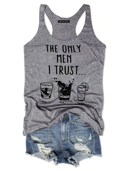 

The Only Man I Trust Women's Sleeveless Shirt, Grey, Tank Tops