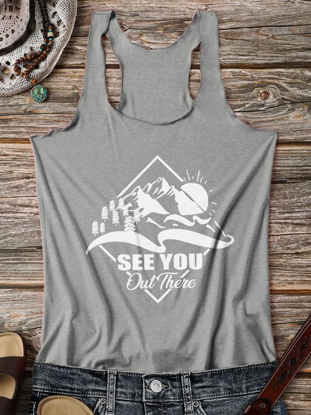 

See You Out There Women Tank, Gray, Tank Tops