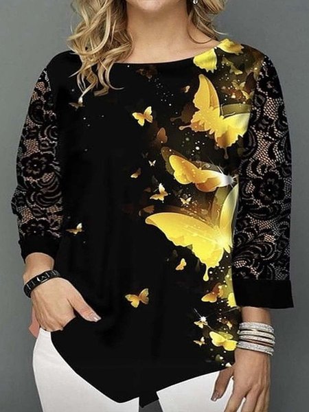 

shift paneled casual shirts & tops, Yellow, Long sleeve tops