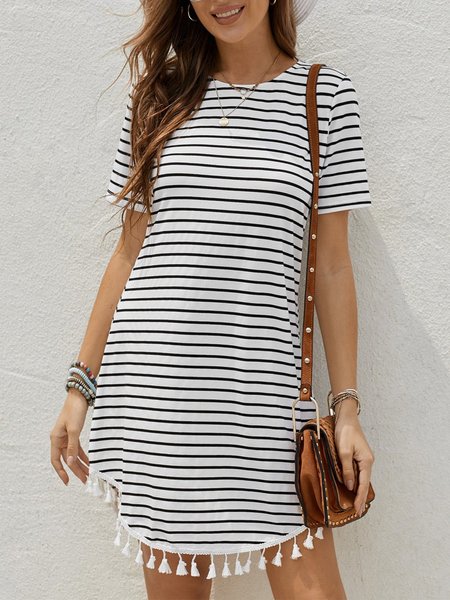 

Casual Striped Fringed Dresses, Stripe, Casual Dresses